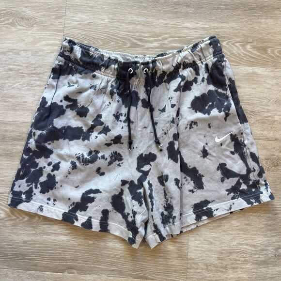 Nike Washed Jersey Shorts Mid-Rise Loose Fit 100% Cotton Women's-Size L - Picture 1 of 8